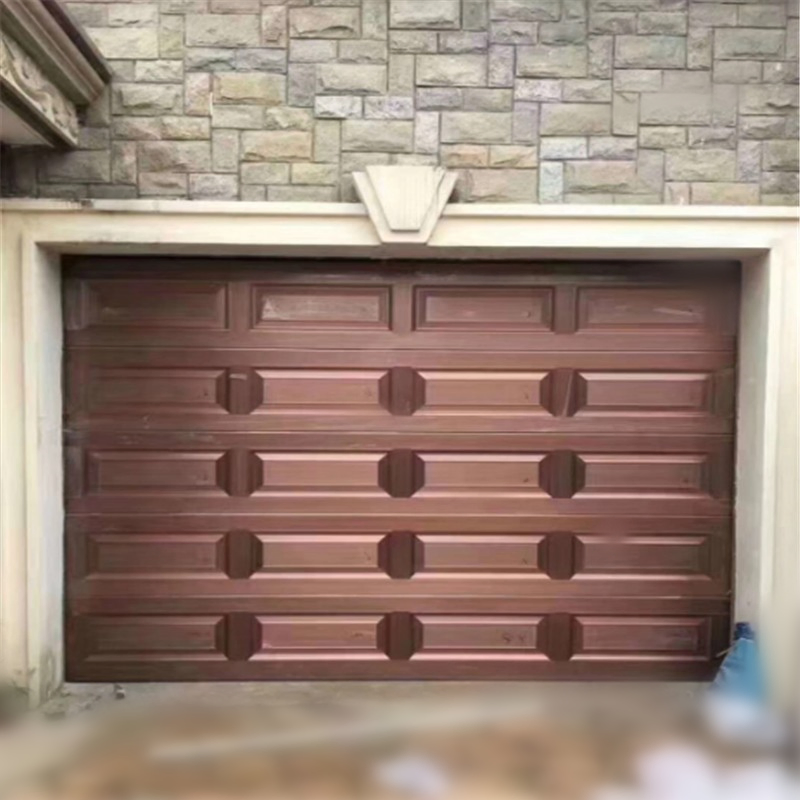 Electric Automatic Roller Rolling Shutter Imitation Copper&amp; Wood Grain All Aluminum Alloy Sectional Garage Door