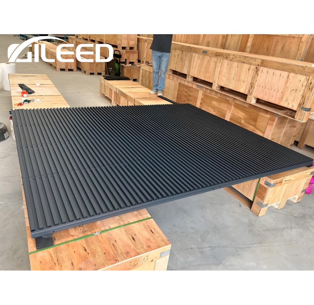 Durable Automatically Vertical Grid Door Invisible Grille Aluminum Alloy Garage Door