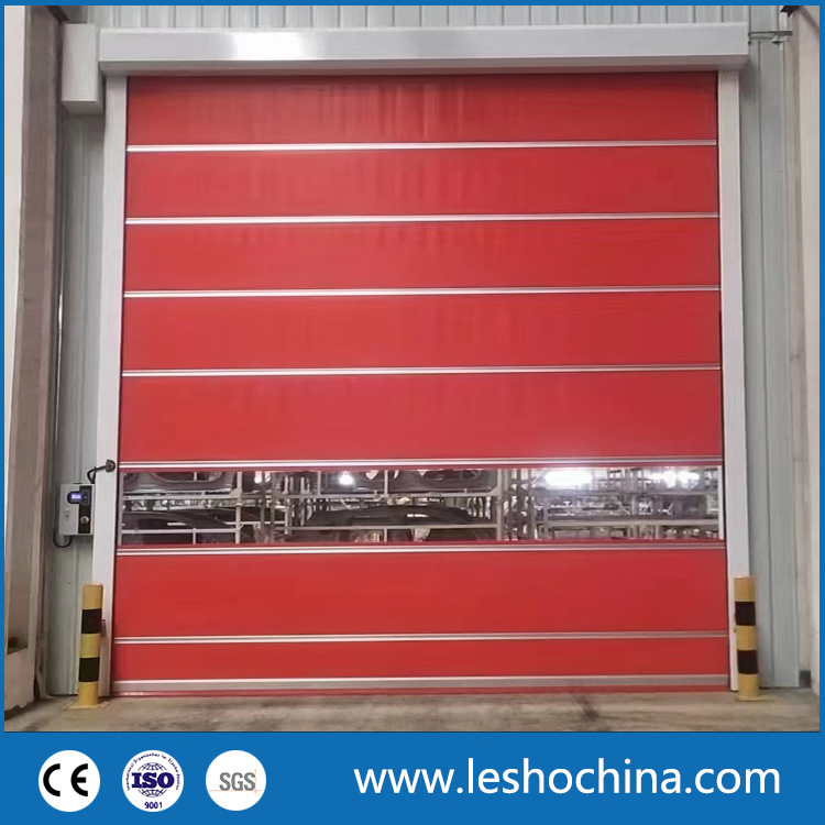 High Quality PVC Fabric High Speed Industrial Automatic Rapid Overhead Fast Quick Roll up Rolling Roller Shutter Door for Clean Room Factory Workshop Warehouse