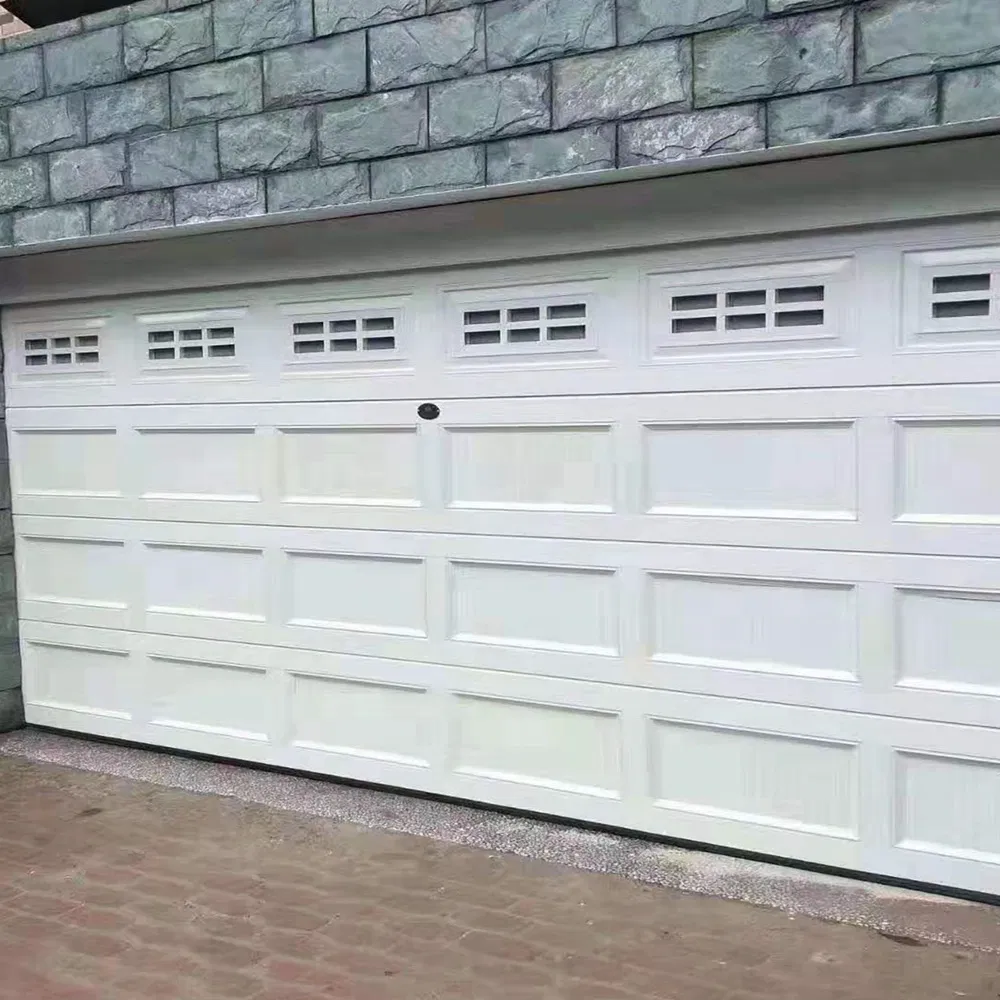 Electric Automatic Roller Rolling Shutter Imitation Copper&amp; Wood Grain All Aluminum Alloy Sectional Garage Door