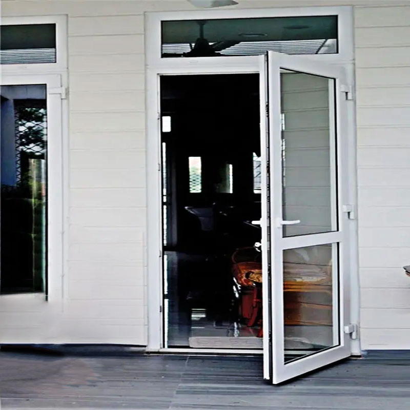 Commercial Waterproof Casement Double Glass PVC/UPVC/Vinyl Door for House