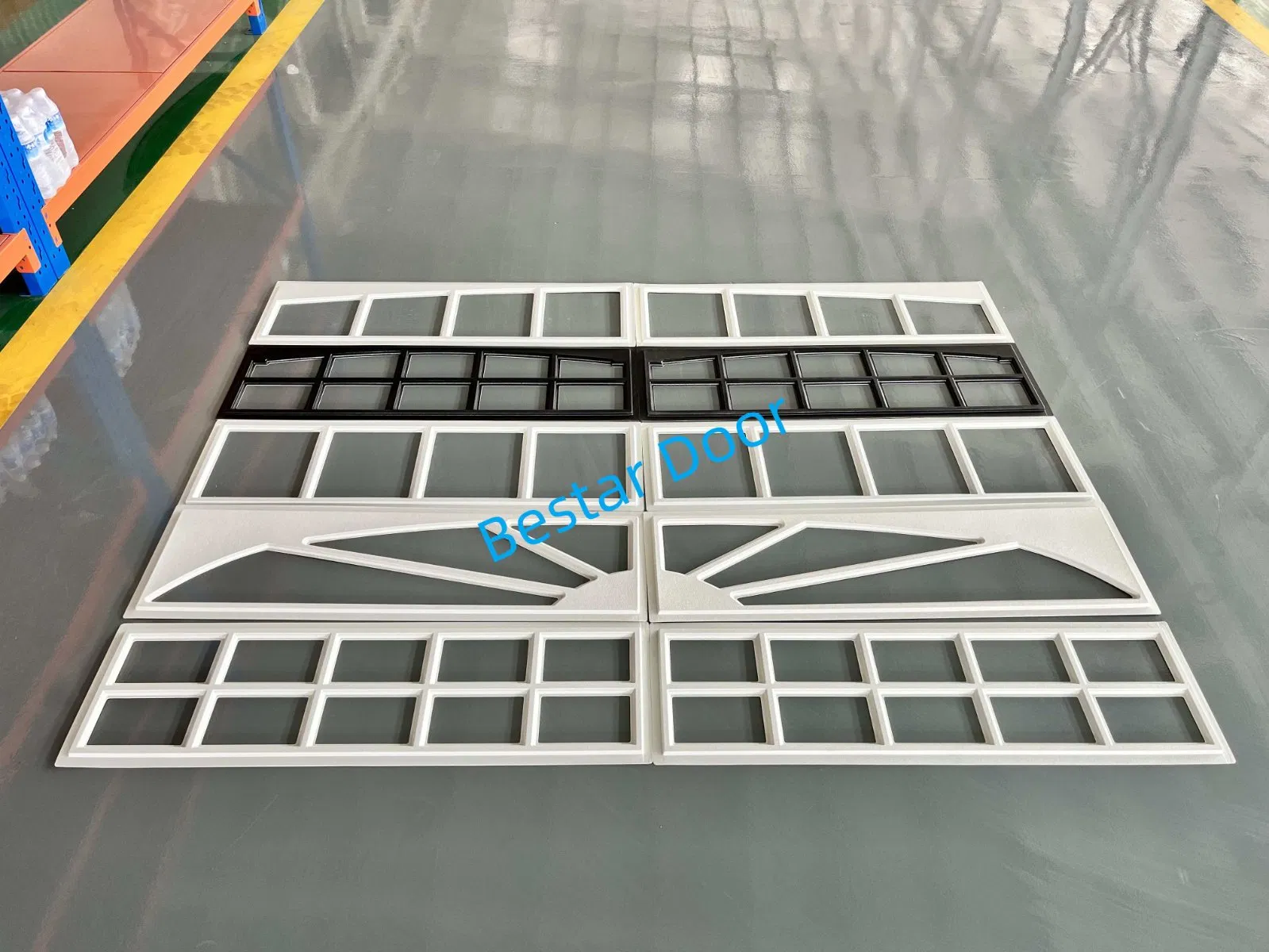 Mosaic Garage Door Windows Flush Panel Factory Wholesale Sectional Overhead Garage Doors with Side Windows