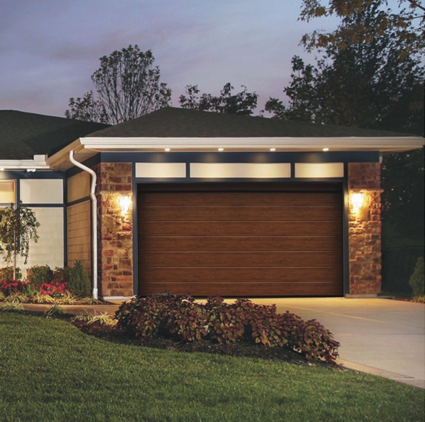 Customized Size Aluminium Garage Doors 16X8 Flush Panel Garage Door Price with PU Foam