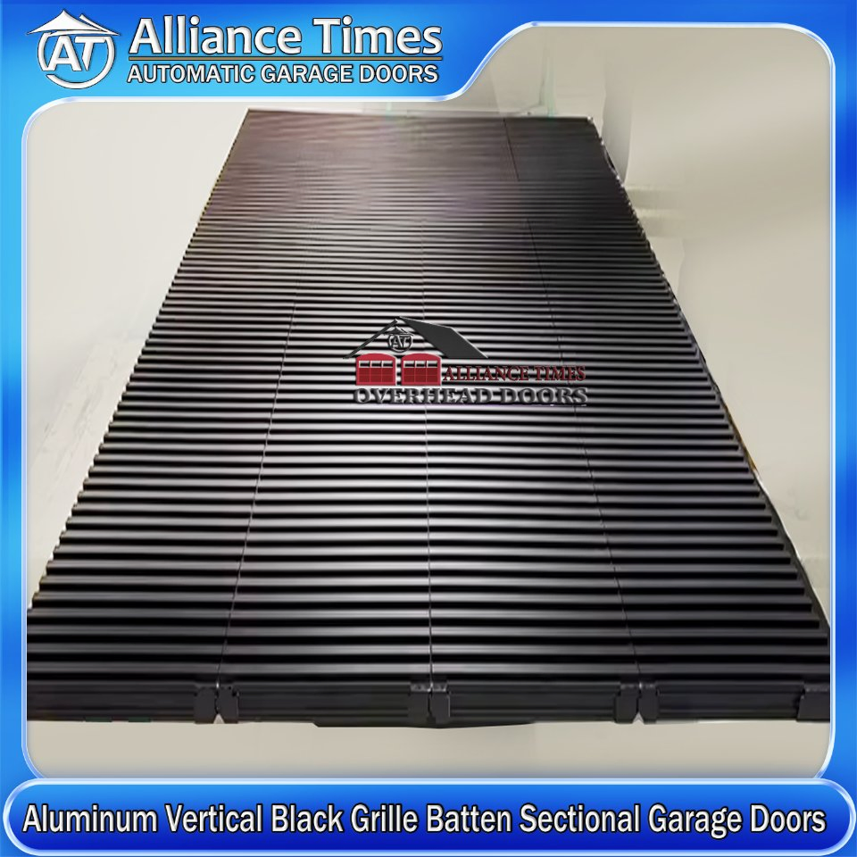 Australian Style Whoesale Cheap Robust Residential Aluminum Black Vertical Battens Sectional Overhead Automatic Garage Doors
