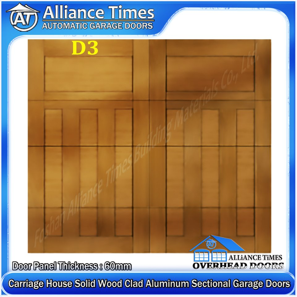 Carriage House Wood Clad Aluminum Garage Doors with Safety Clutch