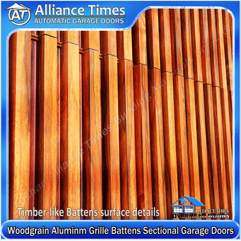 Curb Appeal Flush Mount Modern Australian Home Design Aluminum Grille Battens Sectional Automatic Security Garage Doors for Single Doors &amp; Double Doors