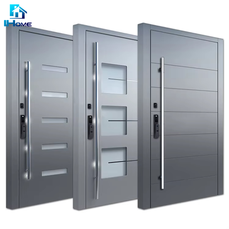 Luxury Design Front Entry Fiber Glass Doors Aluminum Insulated Front Entry Pivot Doors Exterior Door for Villa