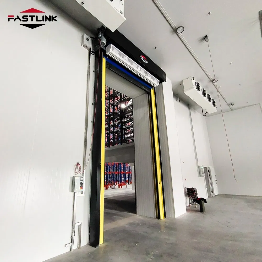 Fastlink After Sales Guarantee Factory Industrial Waterproof Electric PVC Polymer Cold Room High Speed Rolling Shutter Doors