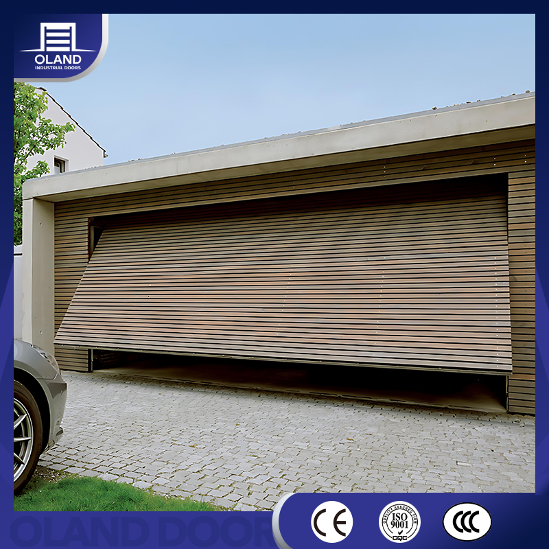 Sleek Flush Aluminum Sandwich Panel Automatic Overhead Lifting up Transparent Garage Door Technology