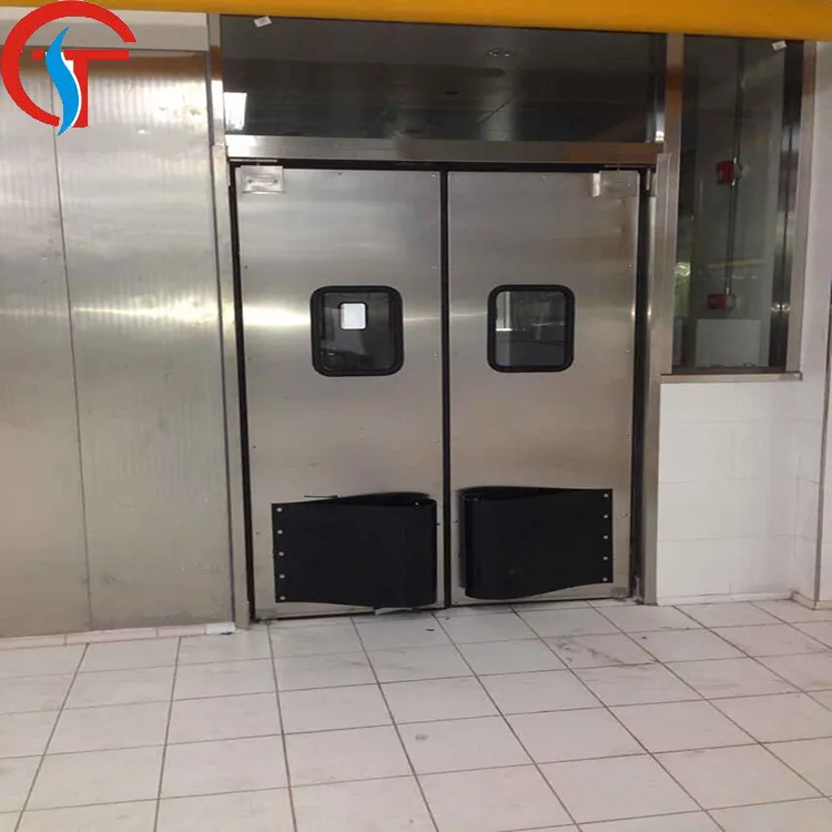 High Elasticity Restaurant Swinging Door Hinges Commercial Medium Duty Impact Traffic Door