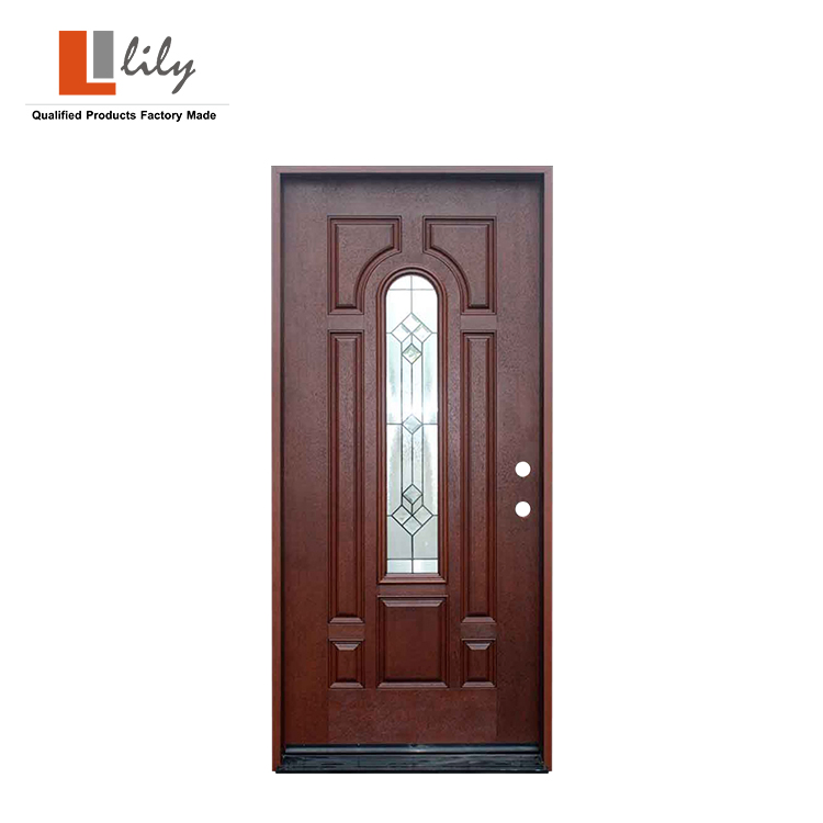 36 in X 80 in 2-Panel Smooth Fiberglass Prehung Front Exterior Door