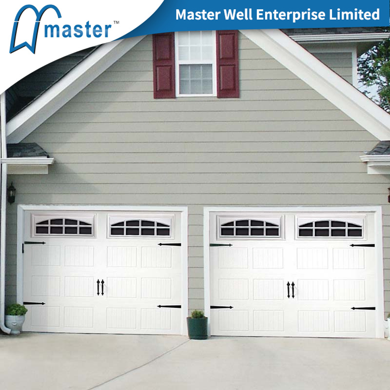 Best Sell Manufacturer Commercial Sandwich White Galvanized Steel Black Wooden Wood Grain Sectional Short Long Carriage Panel Insulated Garage Door
