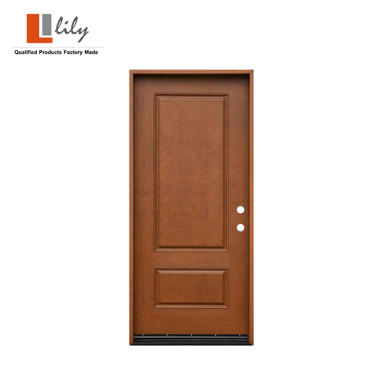 36 in X 80 in 2-Panel Smooth Fiberglass Prehung Front Exterior Door