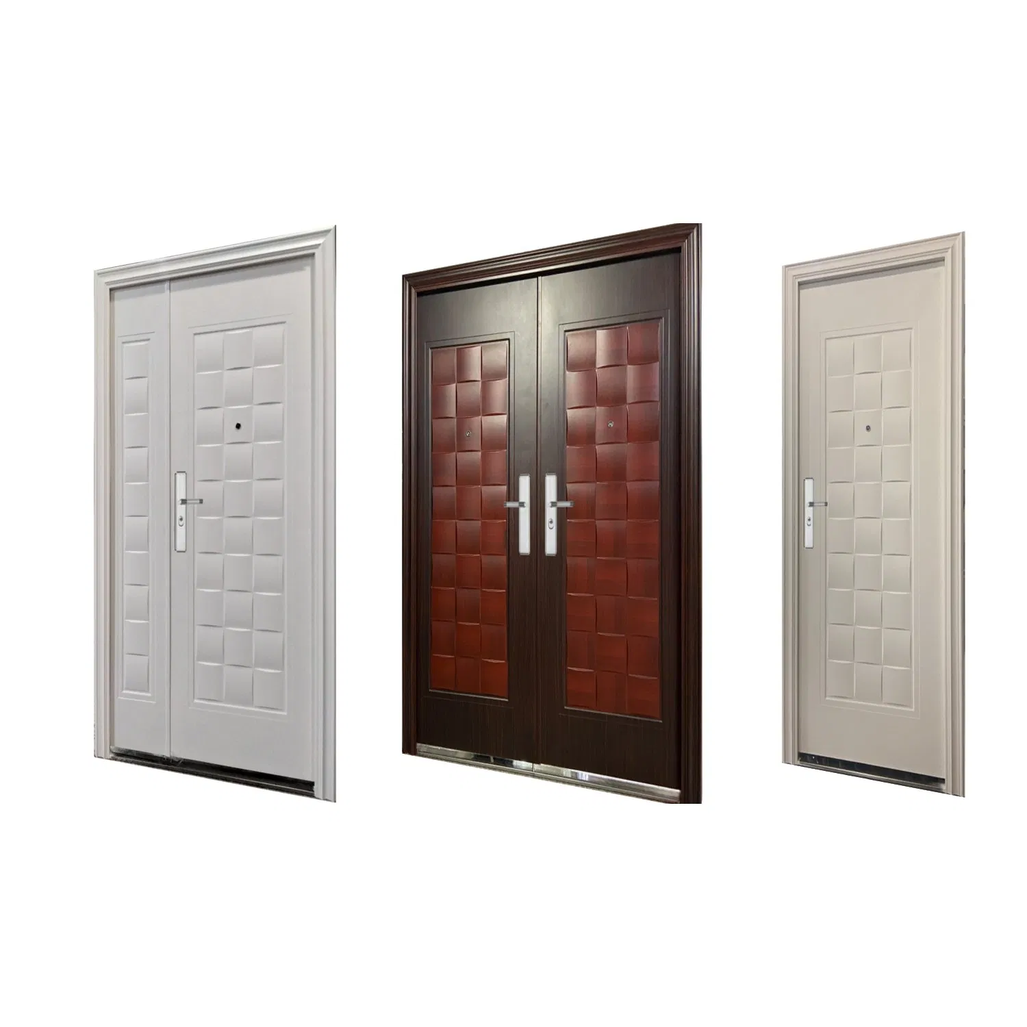 Steel Iron Gate Doors Patio Wooden Swing Garage Door