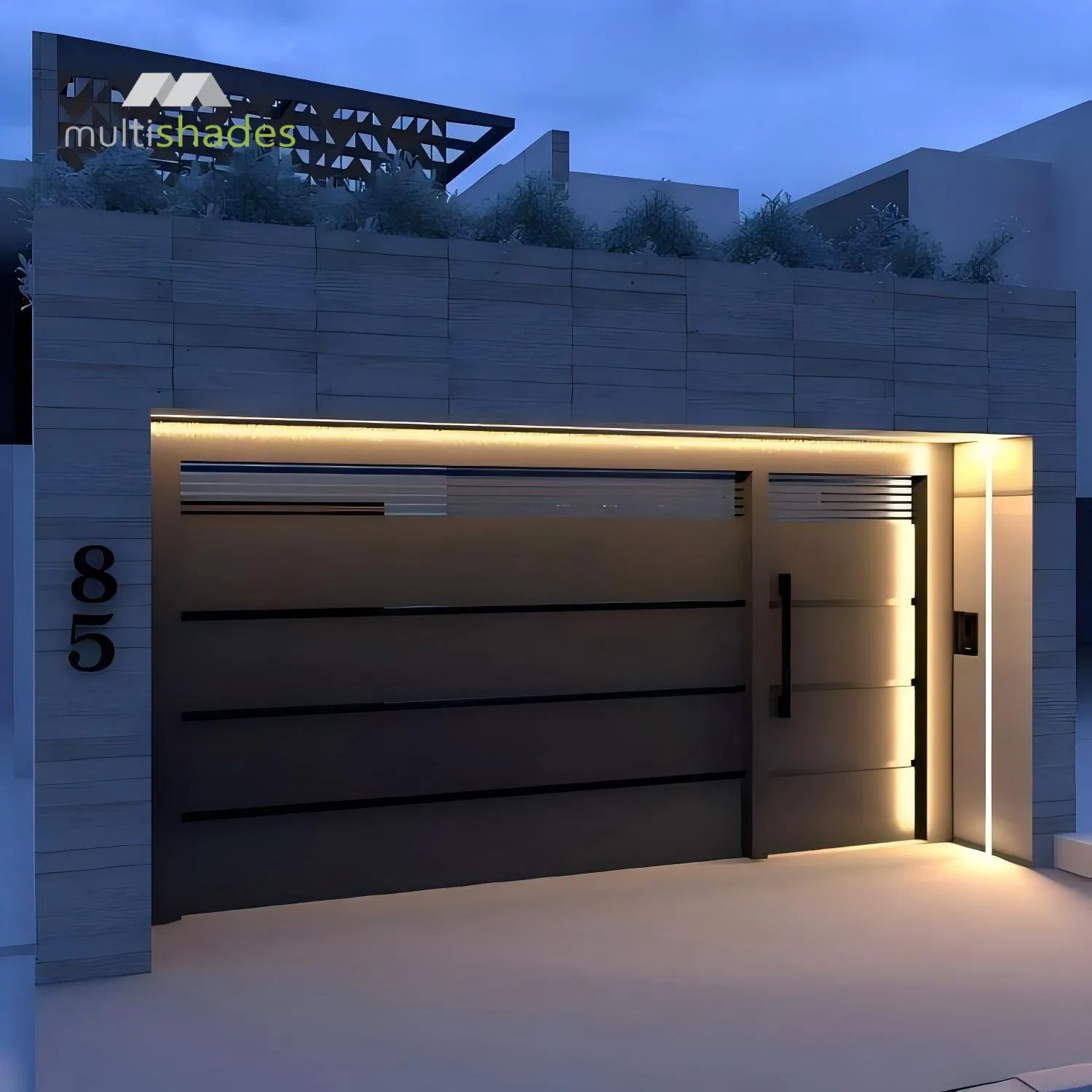 Multishades Factory Wholesale High-Security Steel Overhead Sectional Door Automatic Garage Door with Customizable Modern Features