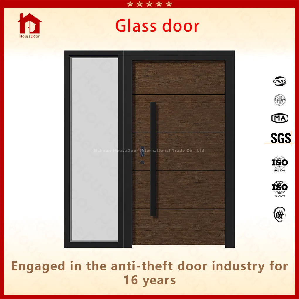 Architectural Glass Entrance Door with Steel Construction Modern Metal Door for Residential Commercial Use
