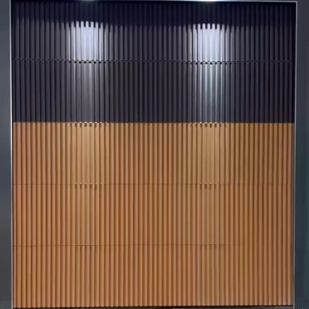 Luxury Villas Windproof Flush-Mount Modern Aluminum Slatted Bi-Fold Tilt-up Roll-up Entry Grid Garage Door