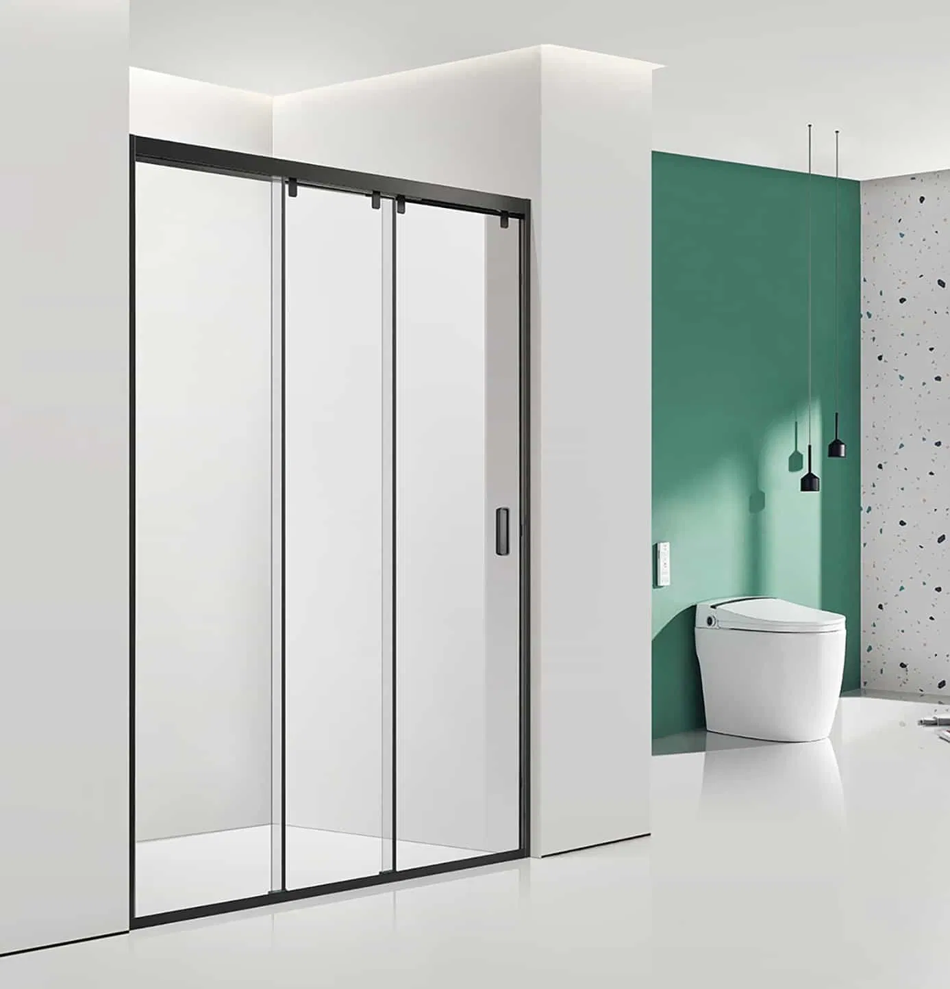 Sleek-Finish Durable Tempered Glass Shower Door for Bathroom Exclusive