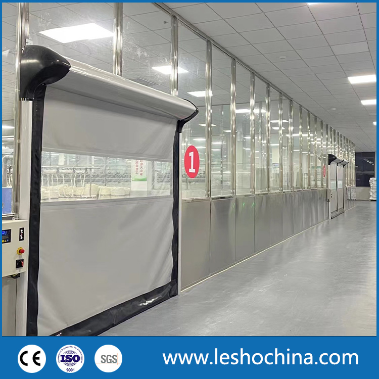 Industrial Overhead Auto Repairing Zipper High Speed Fast Acting Vinyl Doors for Logistics