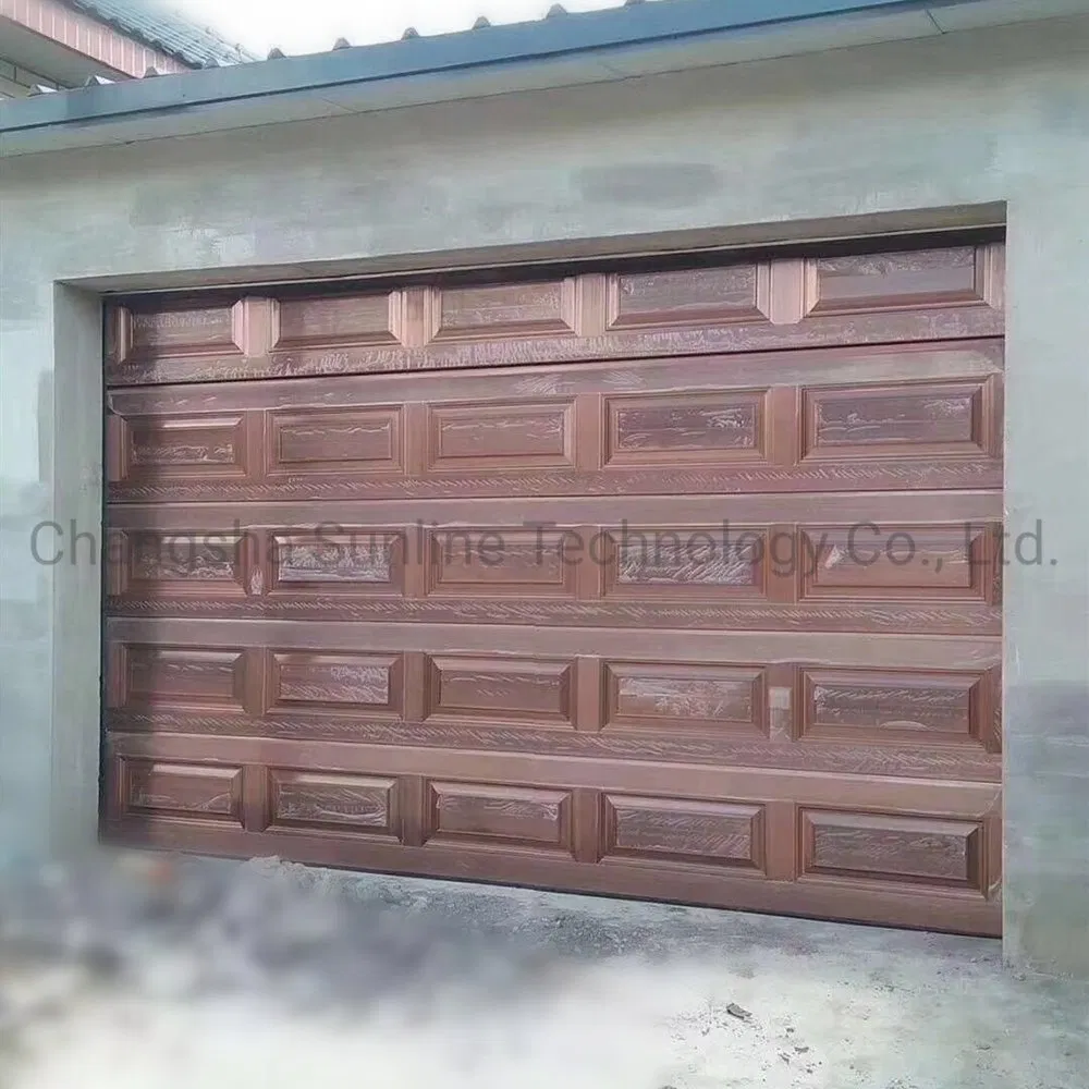Imitation Copper Aluminum Sectional Garage Door with Electric Motor