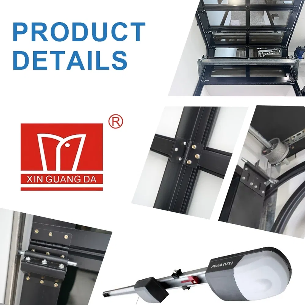 Durable Weatherproof Faux-Wood Aluminum Sectional Overhead Panel-Lift Door for High-End Villas