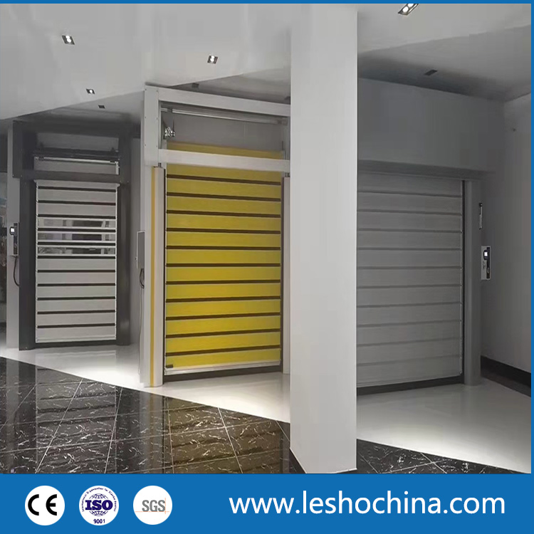 High Speed Aluminum Metal Hard Spiral Thermal Insulated Industrial Rapid Door for Underground Parking and Warehouse Logistics Factory Use
