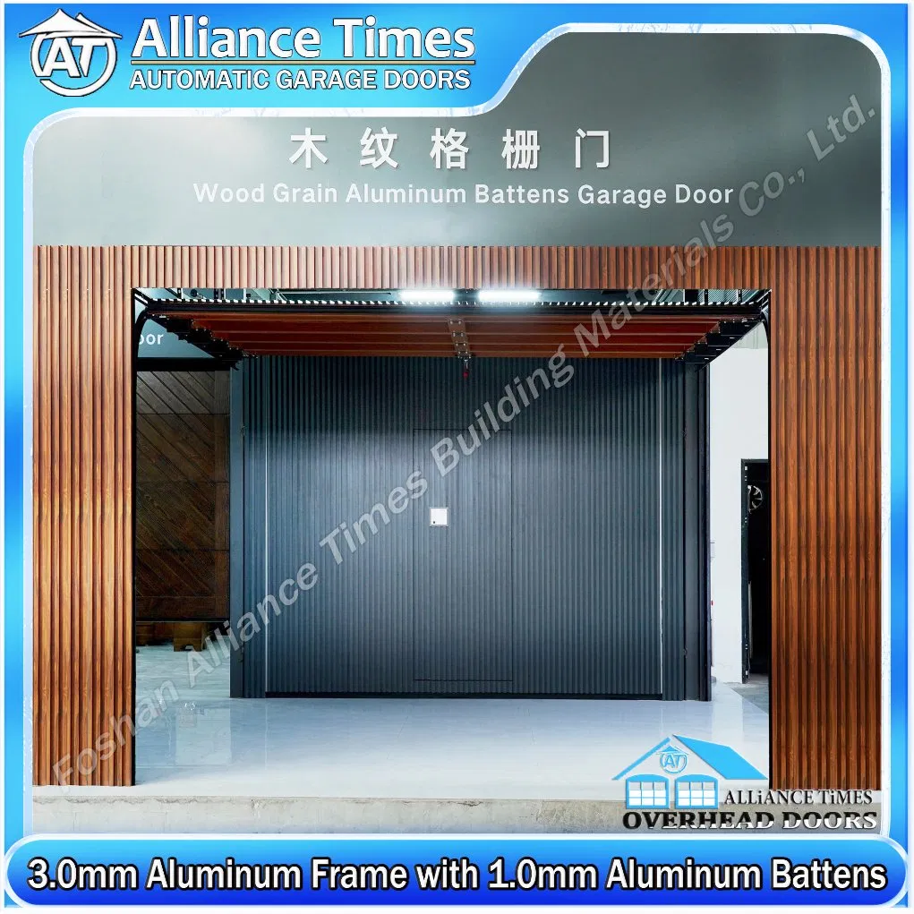 Curb Appeal Flush Mount Modern Australian Home Design Aluminum Grille Battens Sectional Automatic Security Garage Doors for Single Doors &amp; Double Doors