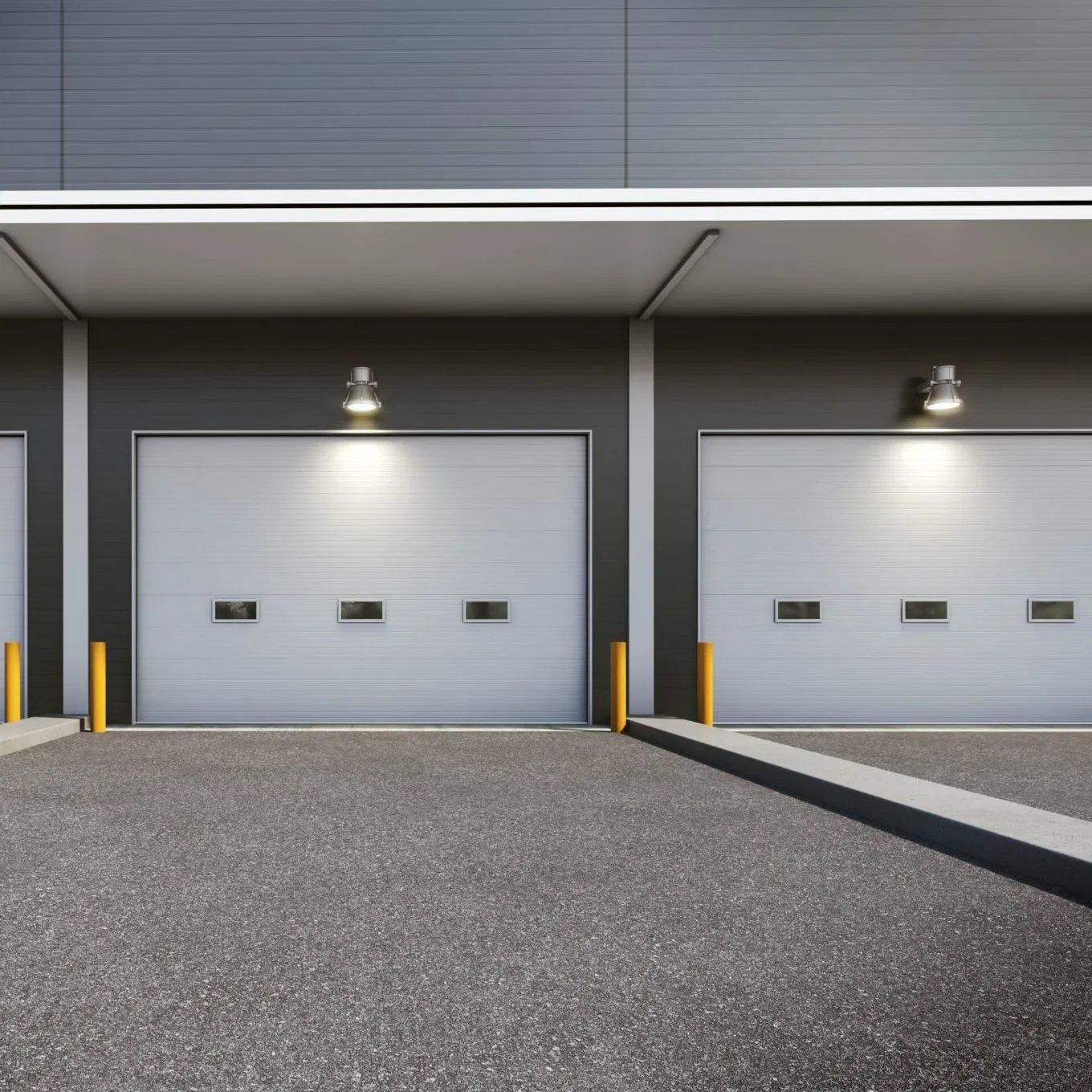 Wholesale Standard Lift Morden Sandwich Panel Customized Commercial Garage Doors