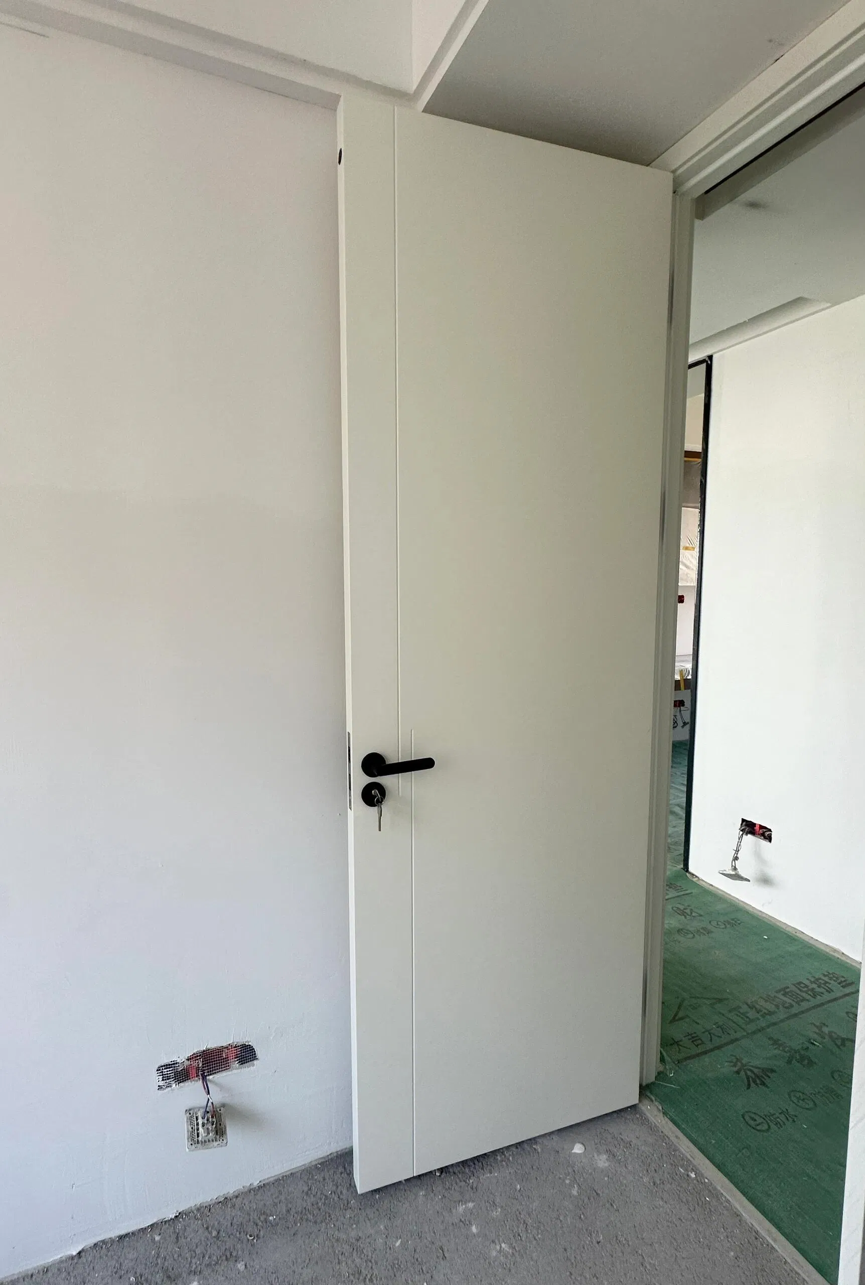 Modern Interior Door Veneer Sheets HDF Door Roll-up Closet Door Solid Wood with Finished Surface for Interiors