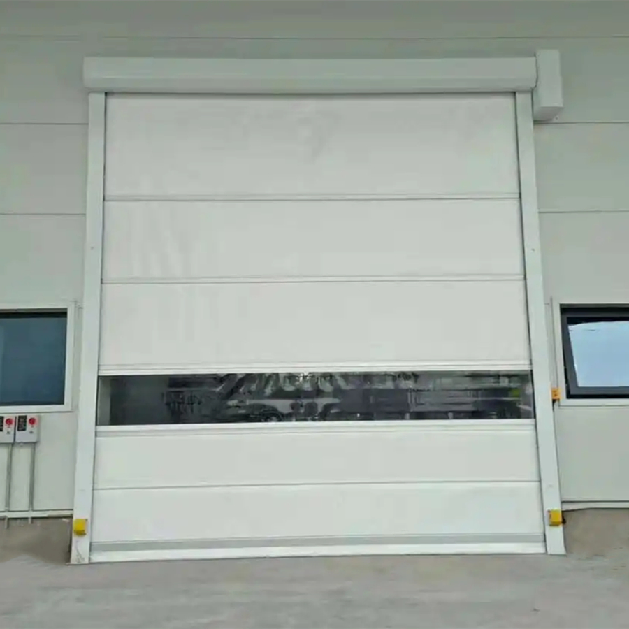 Industrial Automatic PVC Fabric Electric High Speed Performance Fast Action Rapid Rise Overhead Quick Roll up or Roller Shutter Door for Exterior or Interior