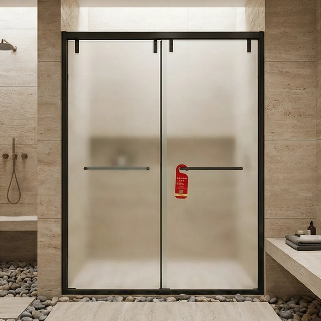 Stylish Hotel Bathroom Door with Premium Glass Shower Enclosure