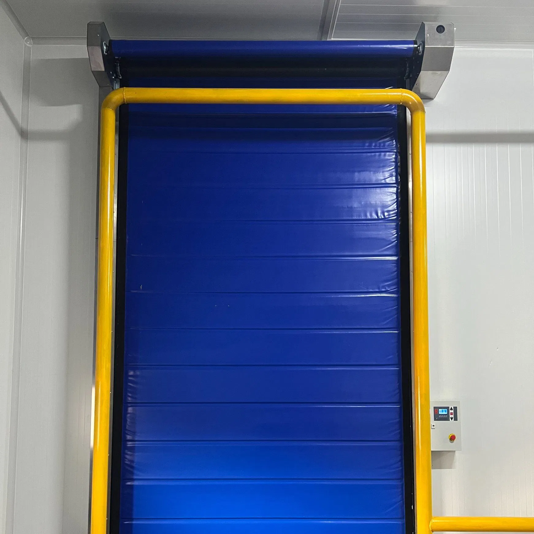 Industrial Automatic Plastic Cool Room Fabric Rapid Rolling up PVC High Speed Zipper Roller Shutter Doors for Freezers