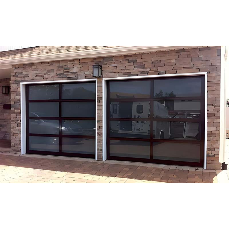 Full View Electric Garage Door Slim Glass for Villa Garages
