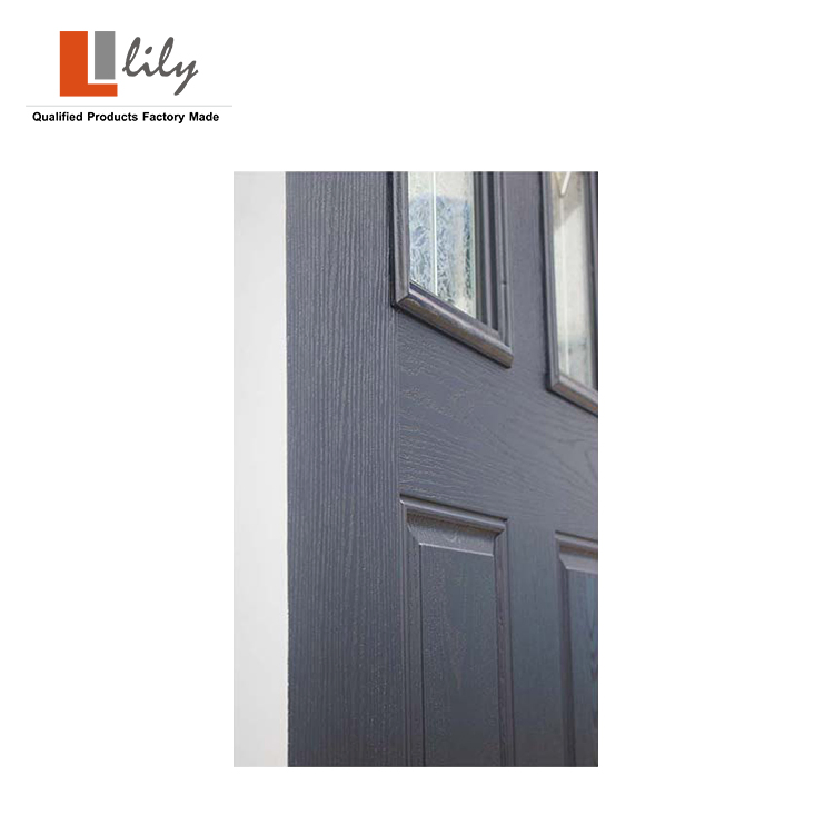 Modern 1/2 Lite Panel Lament Fiberglass Exterior Doors