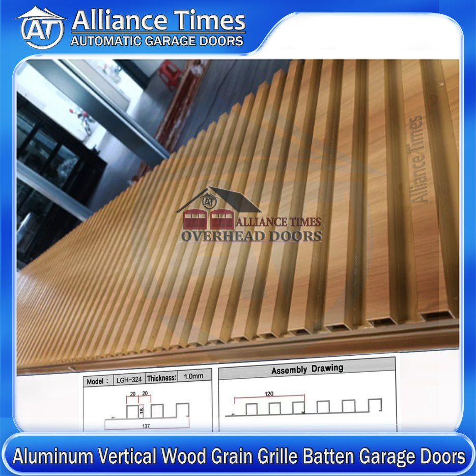 Elegant Vertical Garage Doors with Faux Wood Finish for Modern Living