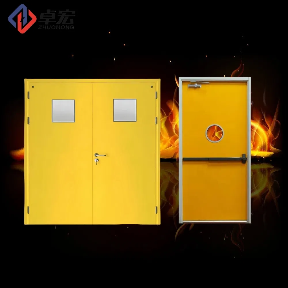 Rust-Proof Treatment Commercial Steel Insulated Exterior Fire Rated Door for Airport Terminals