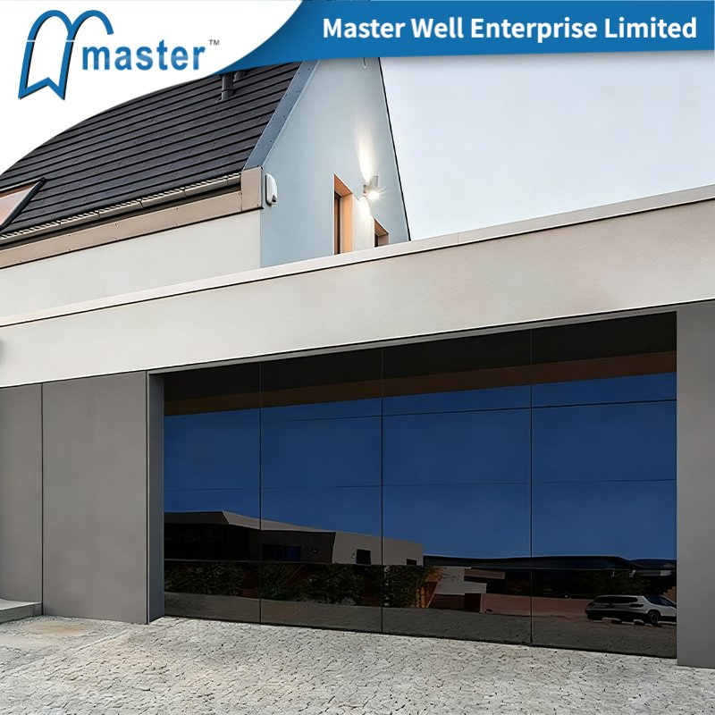 Full View Frame Glass Garage Door Automatic Electric Remote Control Sectional Glass