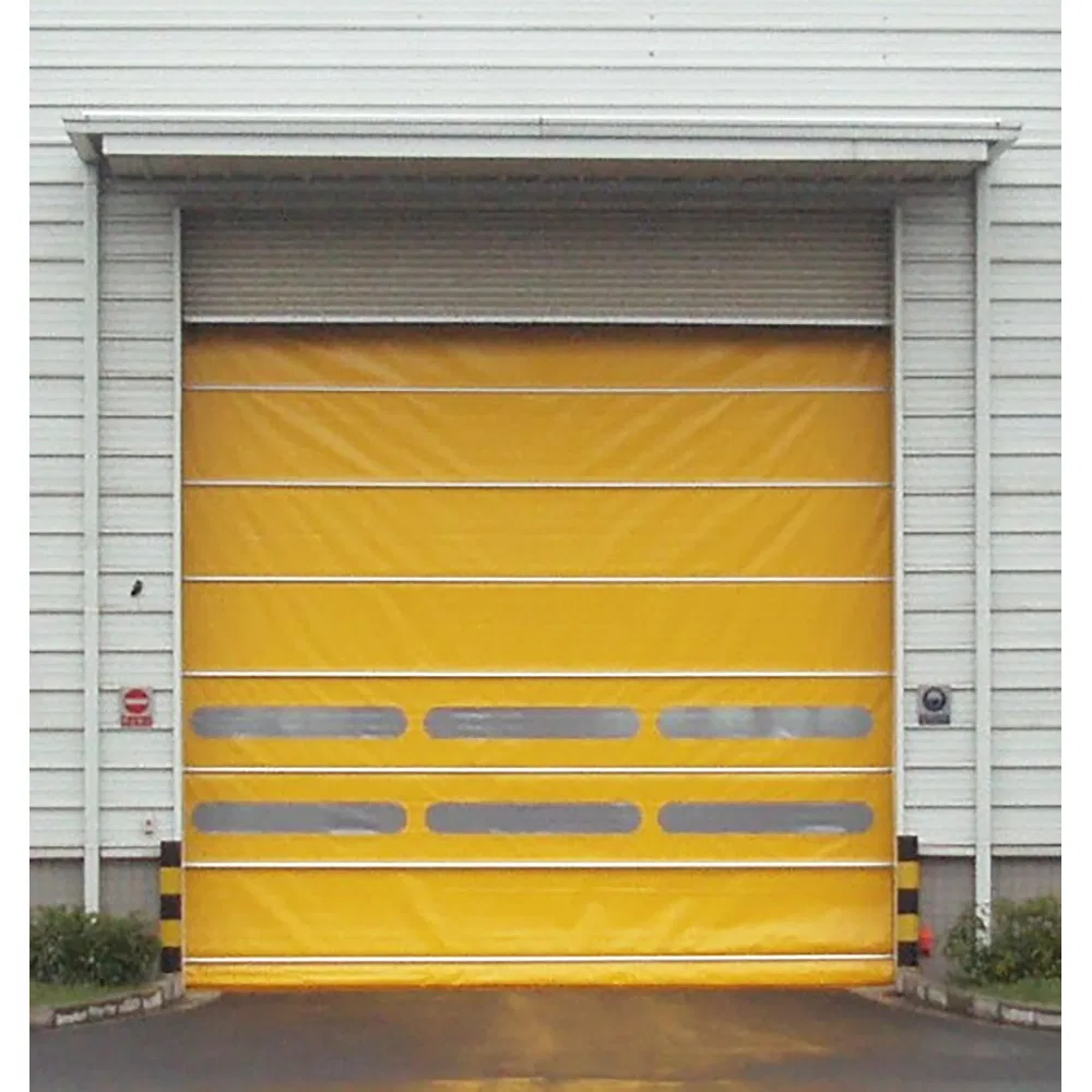 Automatic High Speed Wind Resist Belt Stacking Rolling Roll-up Overhead Coiling Fold-up Rubber Vinyl Warehouse Clean Room Folding Gate Garage Door
