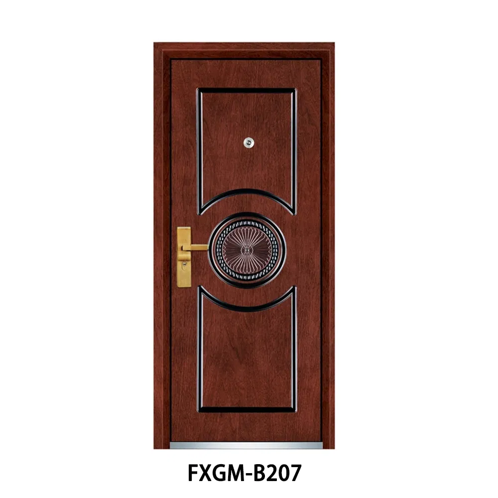 Fusim Interior Safety Steel Wooden Door (FXGM-B207)