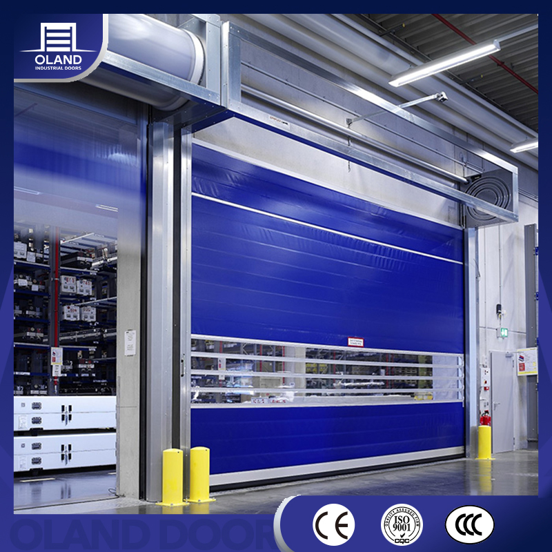 Efficient Durable Industrial Spiral High Speed Doors Hard Insulated Aluminum Fast Roller Door Rapid Efficient Rolling Shutter Doors for Industrial or Warehouse