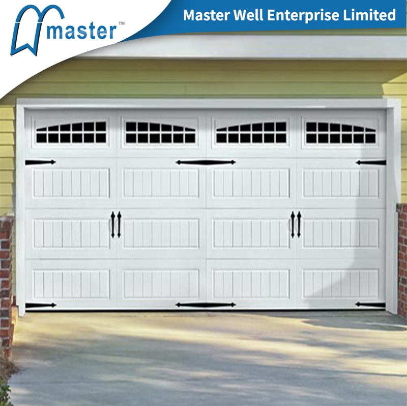 Modern Residential Automatic Wooden Walnut Galvanized Steel Orange Peel Oak Black Woodgrain Sectional Short Long Carriage Panel Insulated Overhead Garage Door