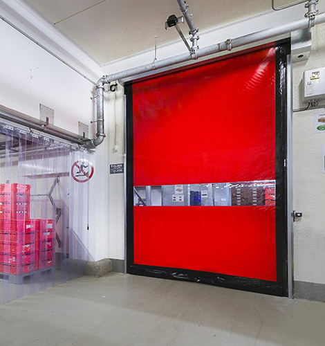 High Speed Overhead Rolling Self Repairing Airtight Clean Room Fast Roll up Vinyl PVC Zipper Overhead Garage Door for Pharmaceutical Industries