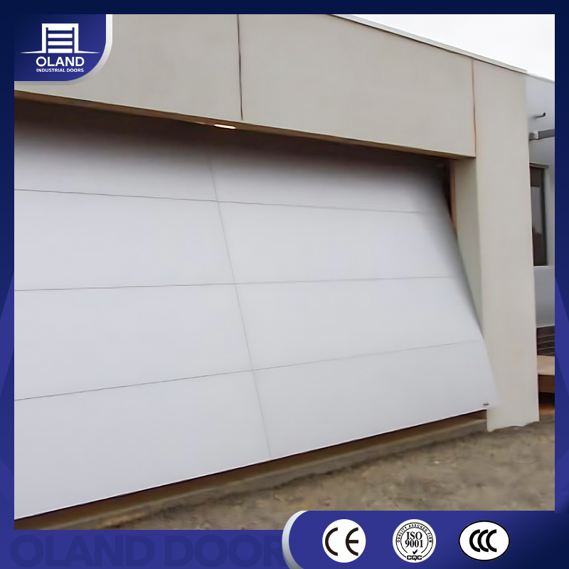 Sleek Flush Aluminum Sandwich Panel Automatic Overhead Lifting up Transparent Garage Door Technology