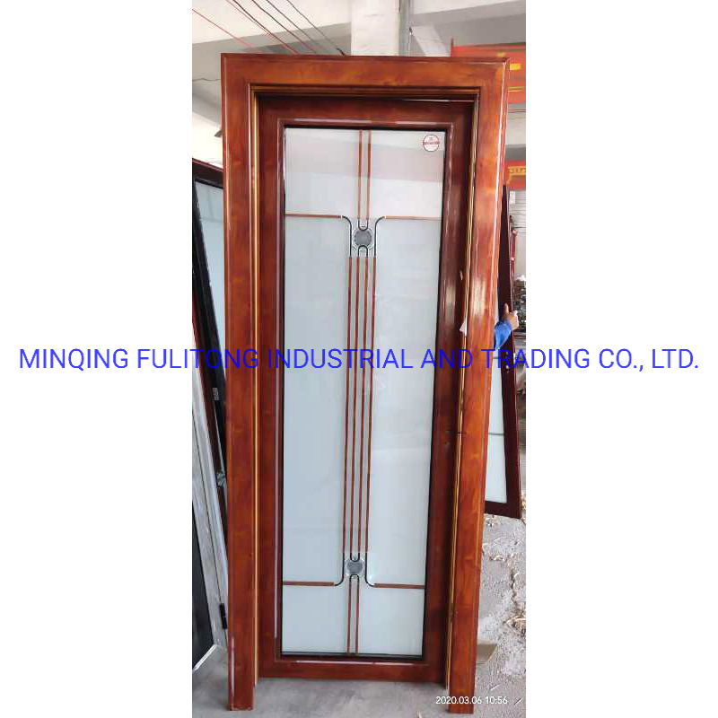 Interior Glass Steel Security Wooden Balcony Sliding Aluminium Door