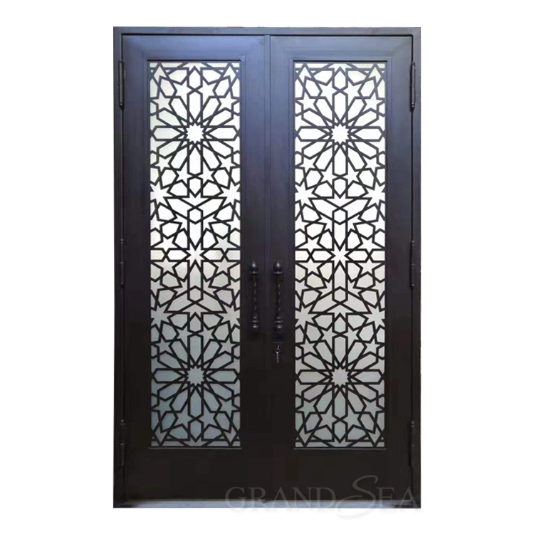 Exterior Modern Fiberglass Entry Door with 2 Sidelights Door