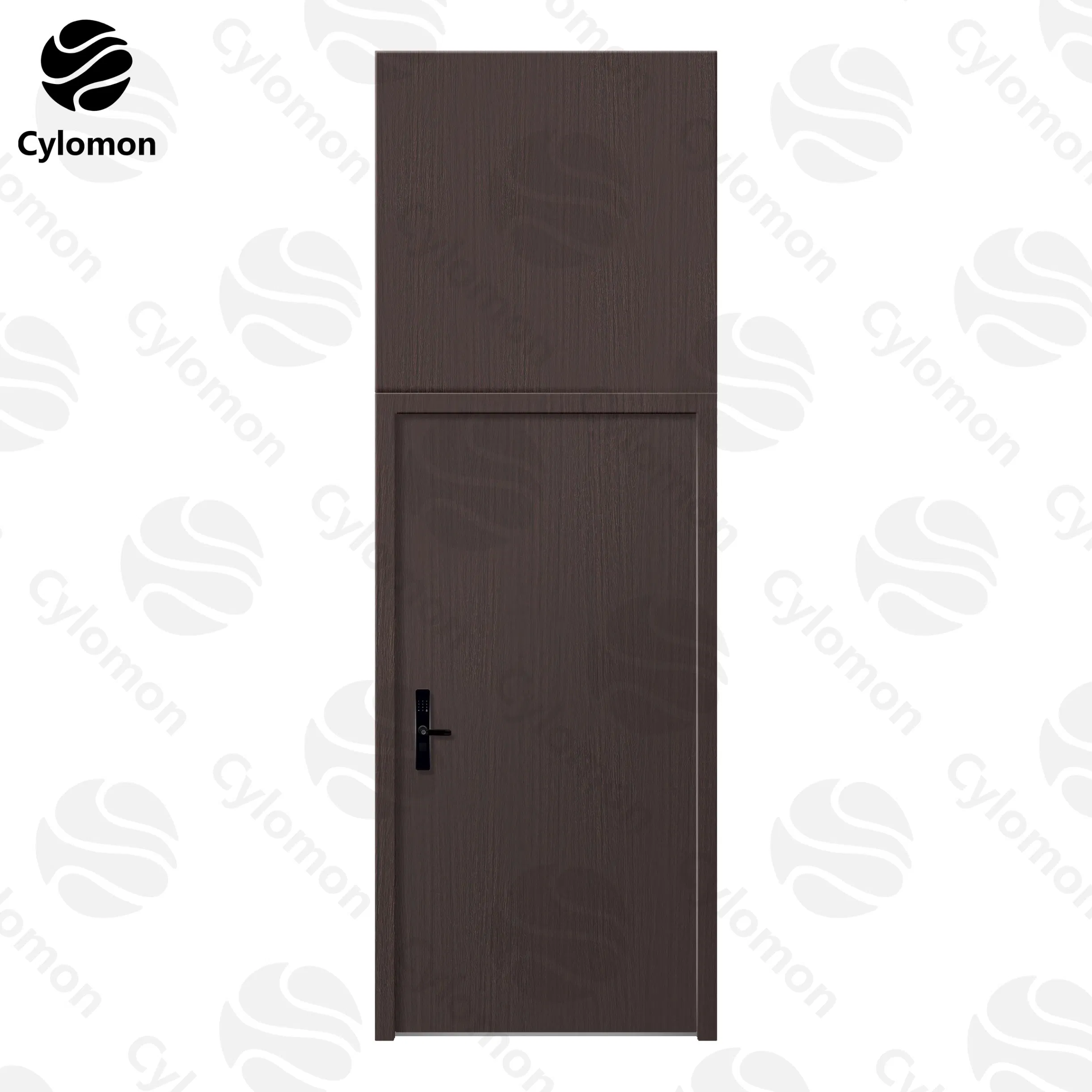Luxury Anti-Theft Zinc-Iron Alloy Entry Door: Custom Elevated Sealing Board &amp; Easy-Clean Wood Grain Finish for High-End Apartments