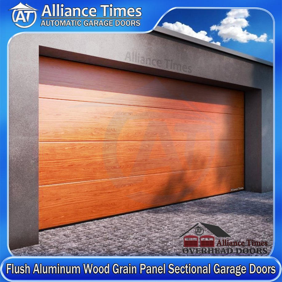 Premium Faux Wood Grain Aluminum Garage Doors for Modern Homes