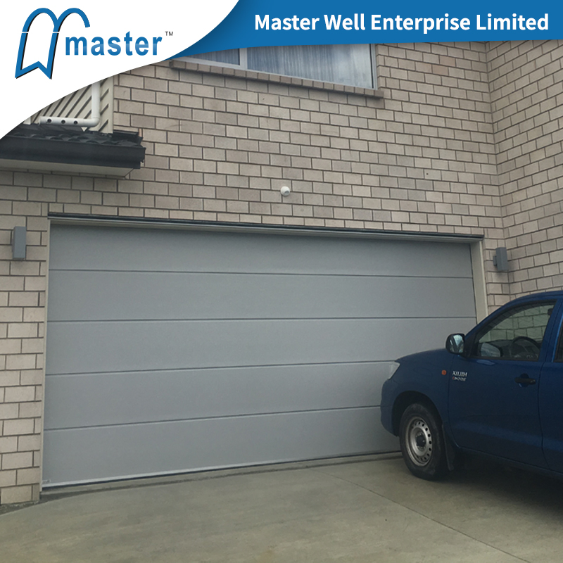 Modern Residential Automatic Cassette White Galvanized Steel Orange Peel Oak Black Wood Grain Sectional Short Long Carriage Panel Insulated Overhead Garage Door