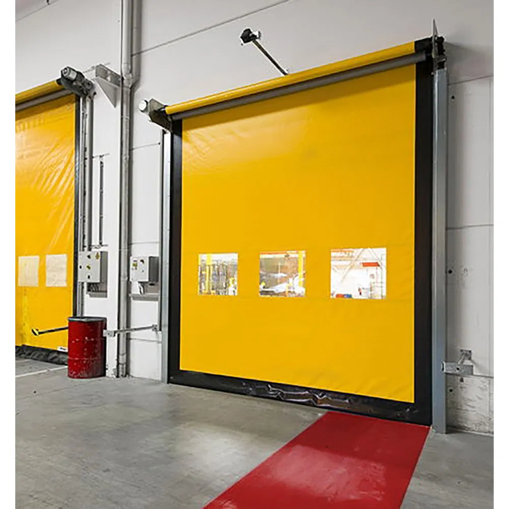 High Speed Overhead Rolling Self Repairing Airtight Clean Room Fast Roll up Vinyl PVC Zipper Overhead Garage Door for Pharmaceutical Industries