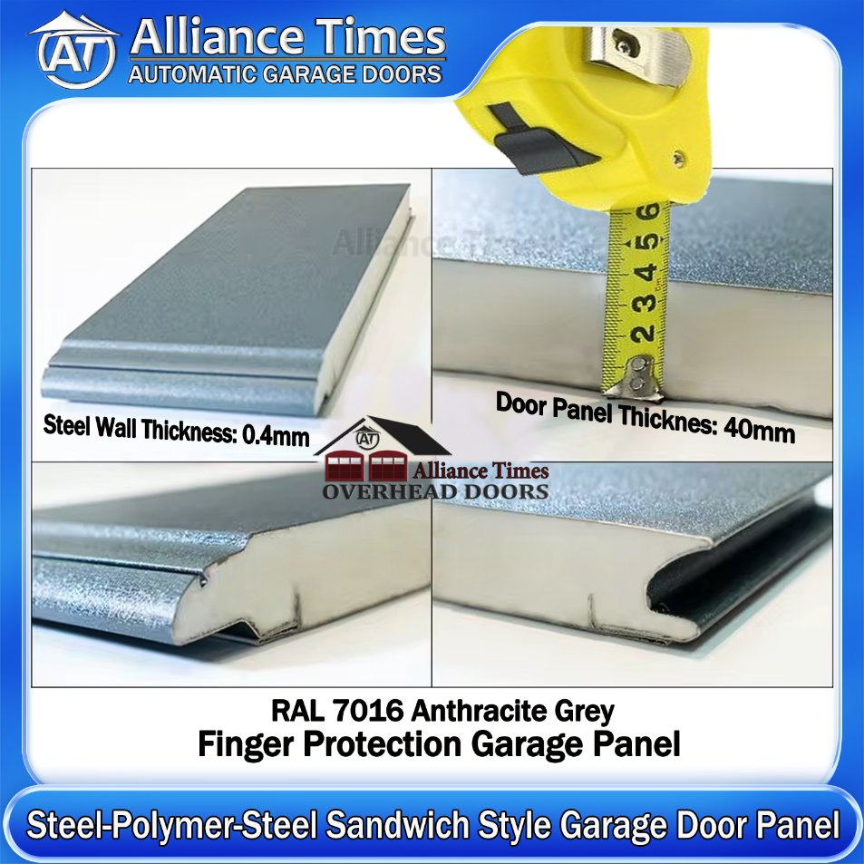 Premium Steel-Polymer Garage Door Panels with Faux Wood Finish
